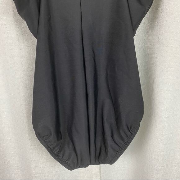 Lands End Black Slendersuit Grecian Tummy Control One Piece Swimsuit Sz.6P NWOT - Picture 11 of 14